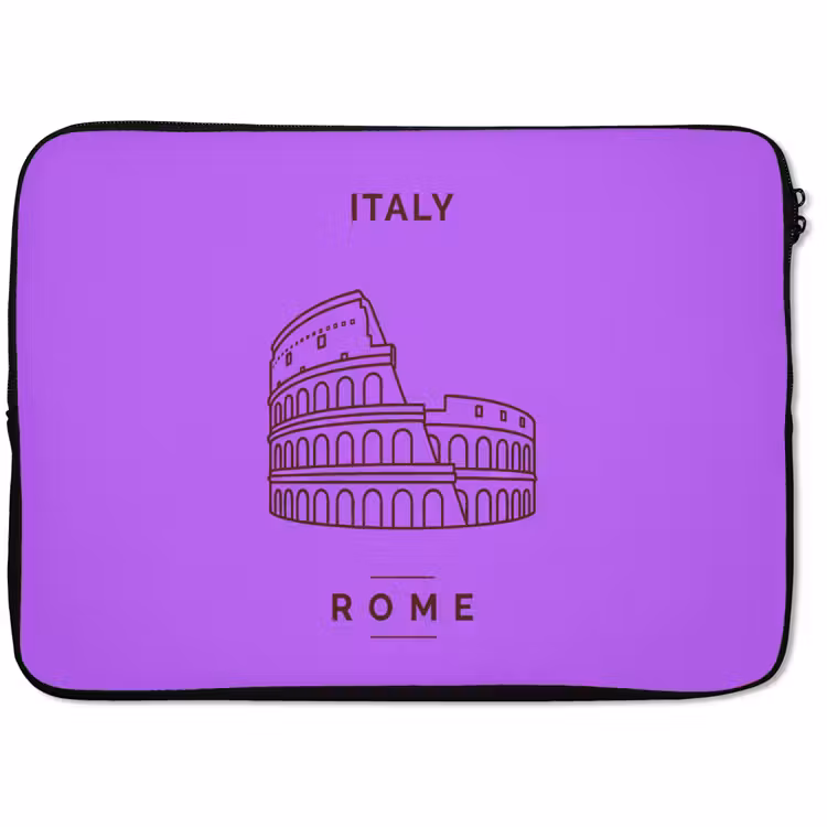 Laptophoes - Architectuur - Colosseum - Rome - Minimalistisch - Paars — 1