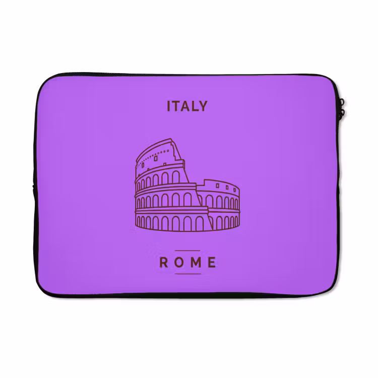 Laptophoes - Architectuur - Colosseum - Rome - Minimalistisch - Paars — 5