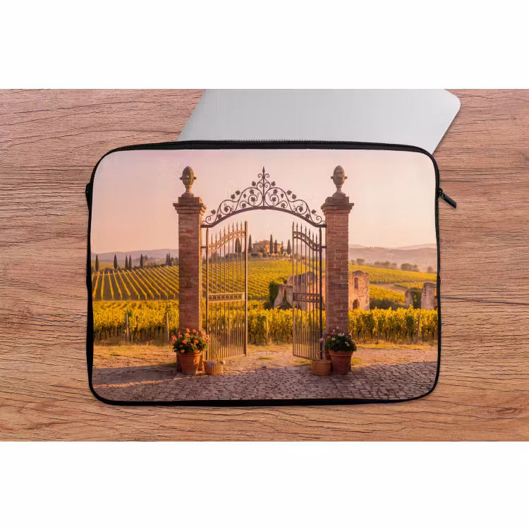 Laptophoes - Poort - Landschap - Platteland - Zonlicht - Warm — 2