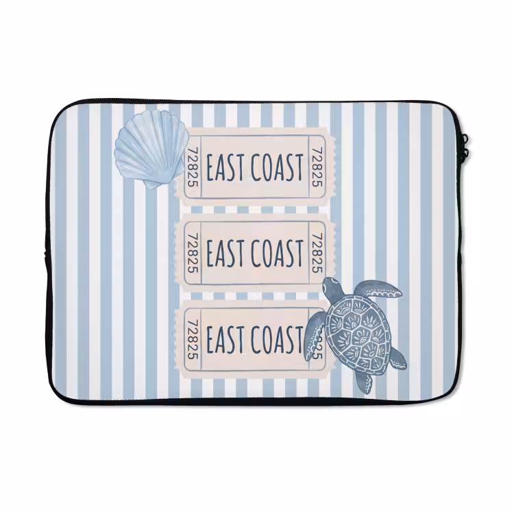 Laptophoes - Schelp - Oceaan - Kust - Blauw - Illustratie — 5