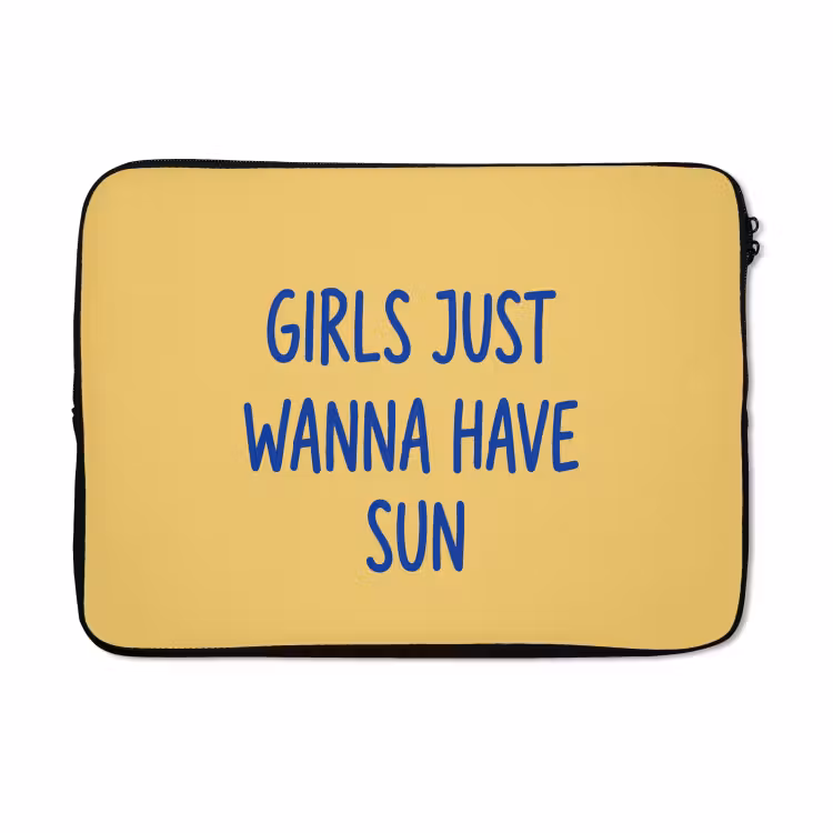 Laptophoes - Tekst - Zon - Zomer - Modern - Geel — 5