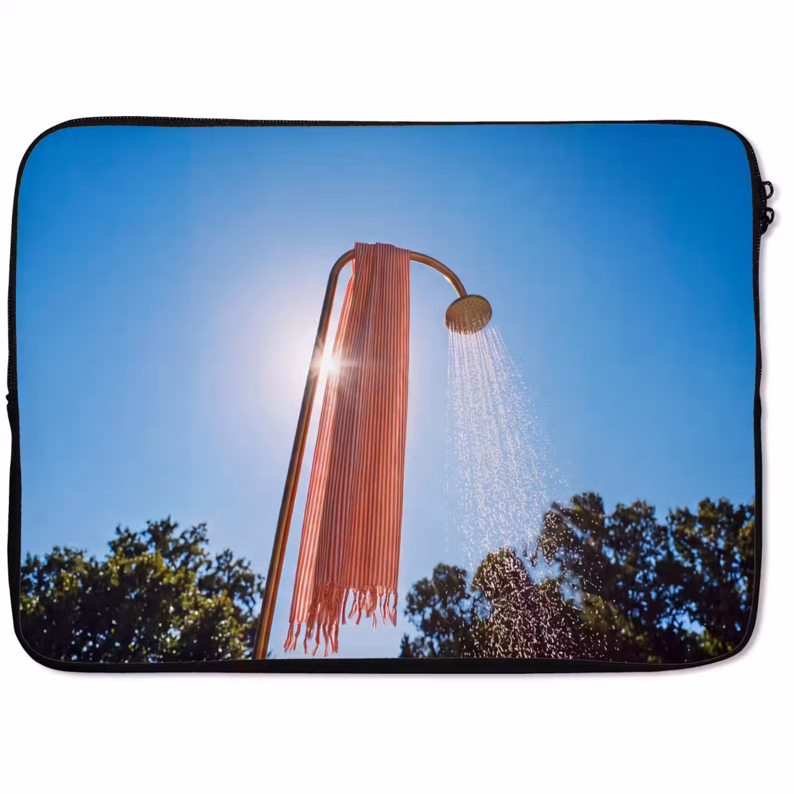 Laptophoes - Douche - Water - Zomer - Blauw — 1