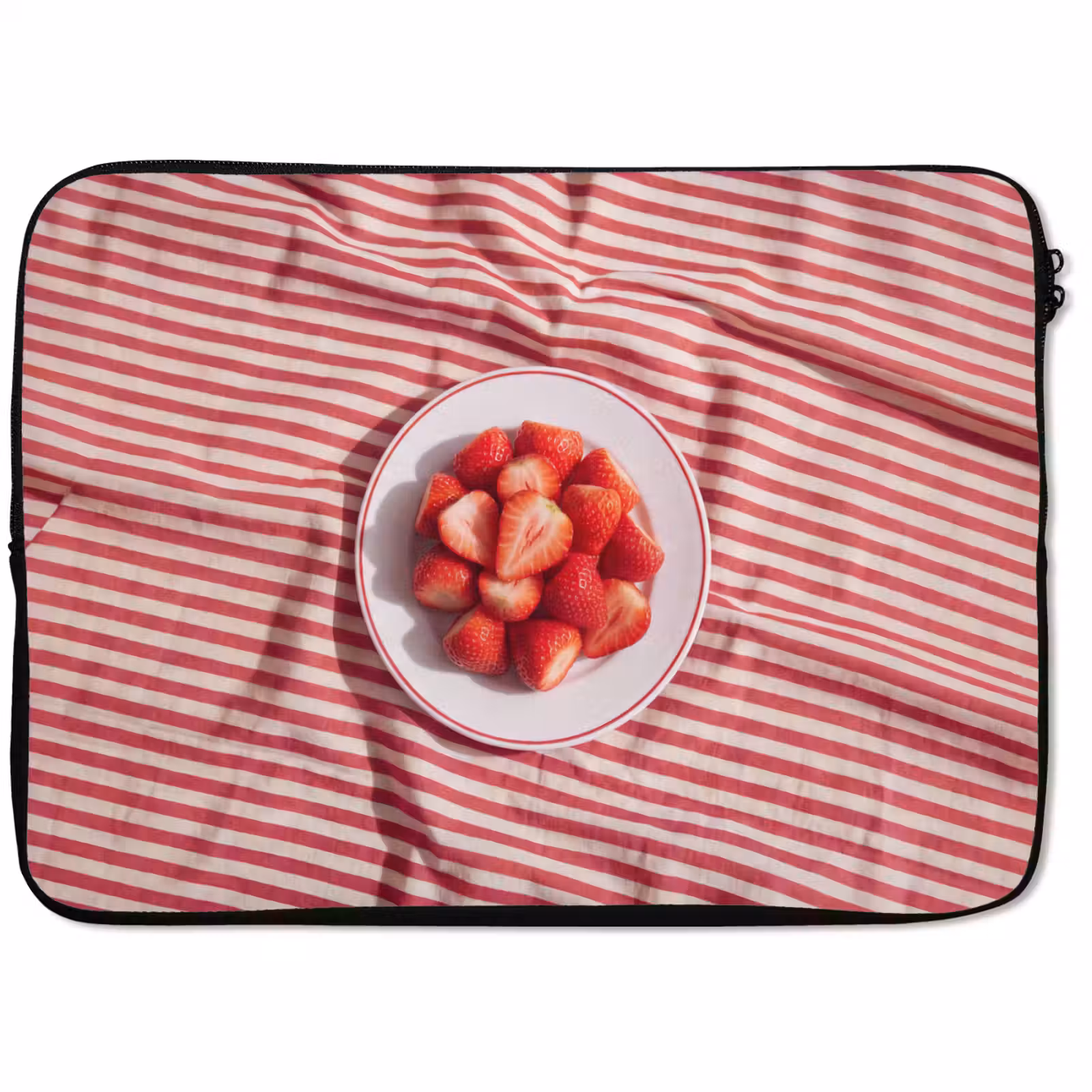 Laptophoes - Eten - Aardbeien - Fruit - Zomer - Rood — 1
