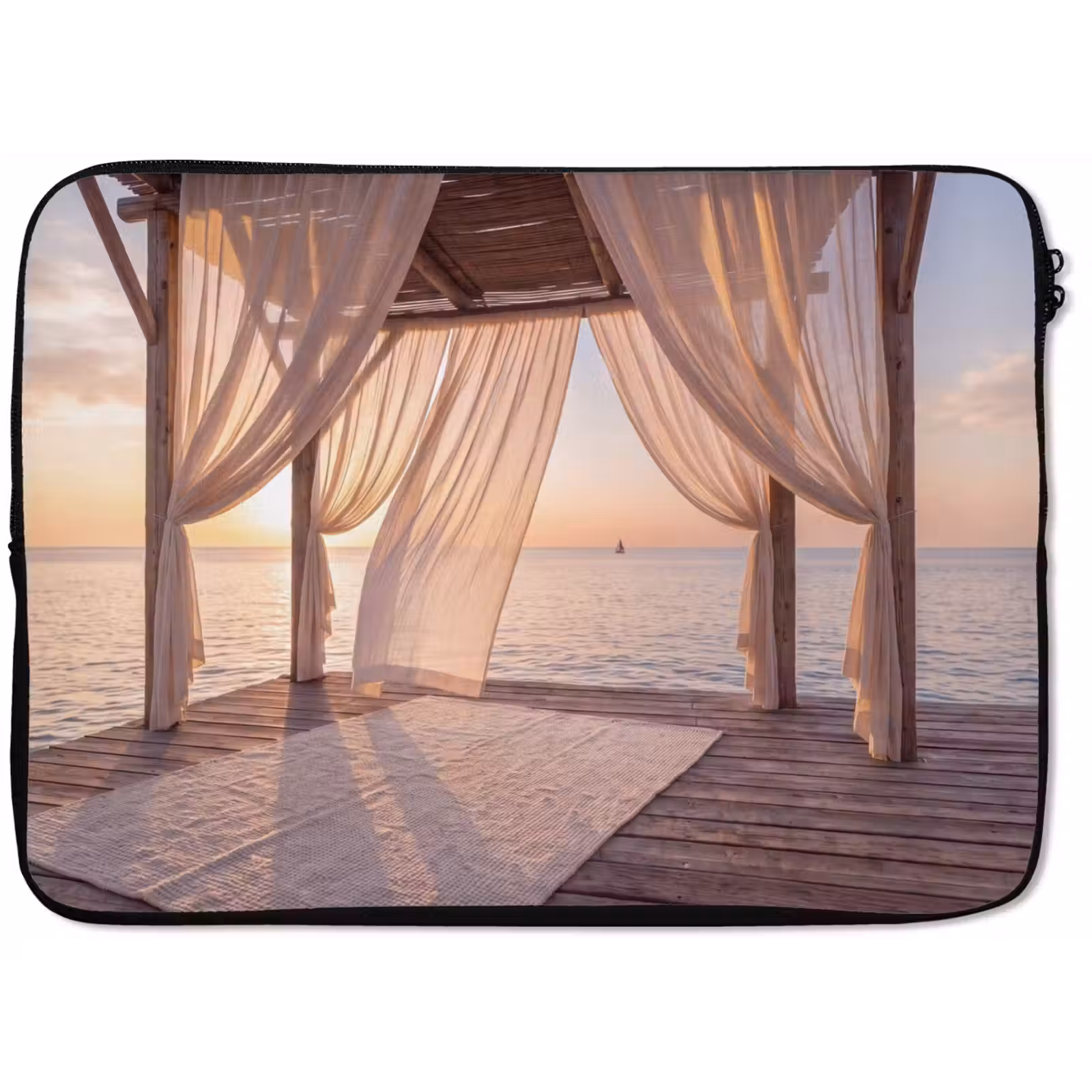 Laptophoes - Overkapping - Zee - Zonsondergang - Vakantie - Rust — 1