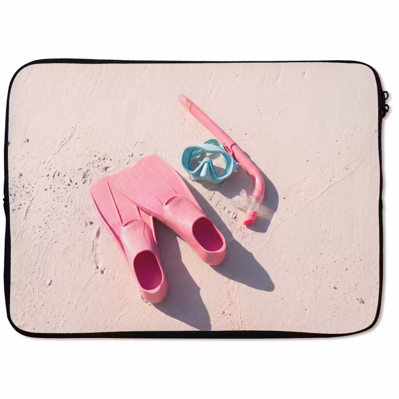 Laptophoes - Snorkelset - Strand - Zomer - Roze — 1