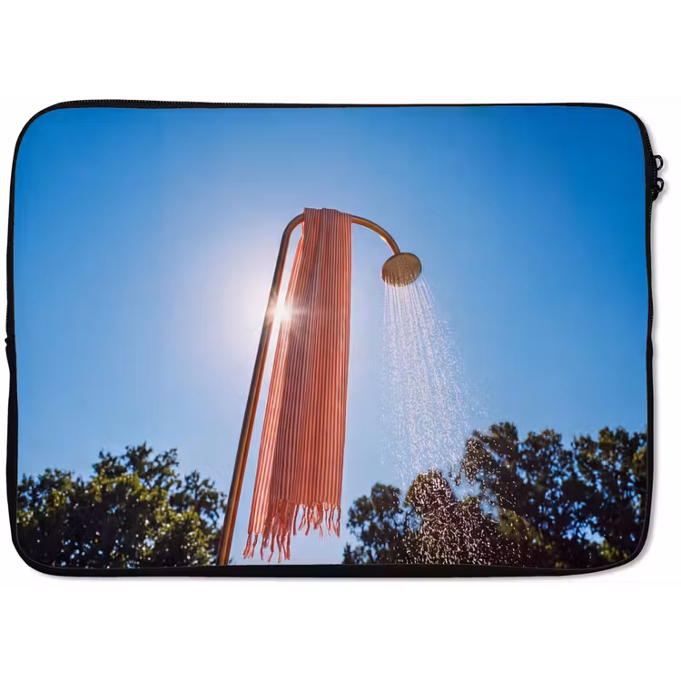 Laptophoes - Douche - Water - Zomer - Blauw — 1