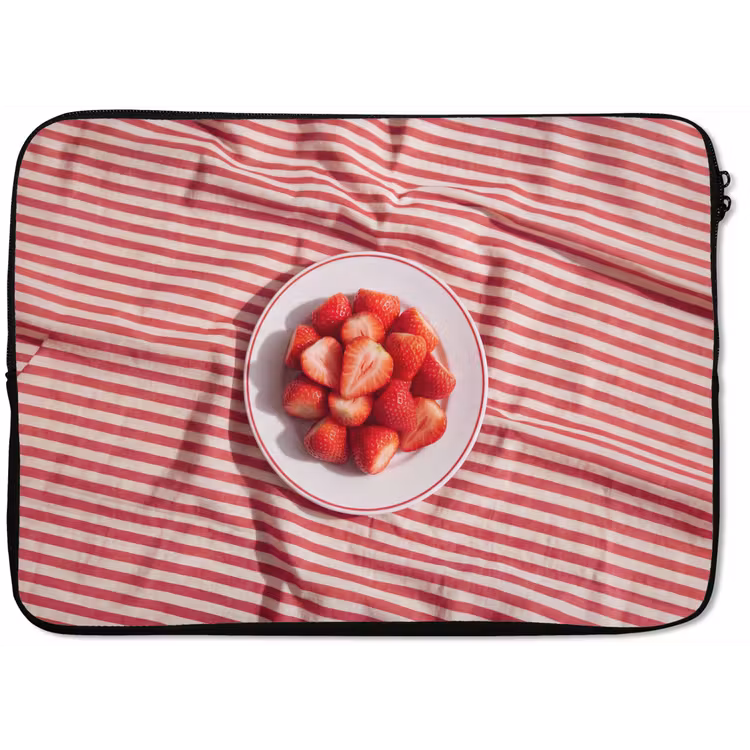 Laptophoes - Eten - Aardbeien - Fruit - Zomer - Rood — 1
