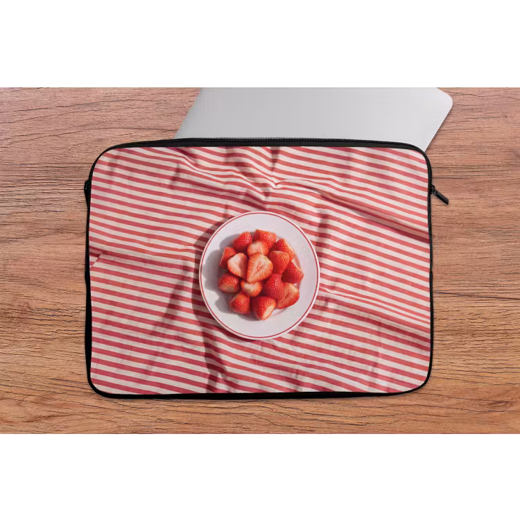 Laptophoes - Eten - Aardbeien - Fruit - Zomer - Rood — 2