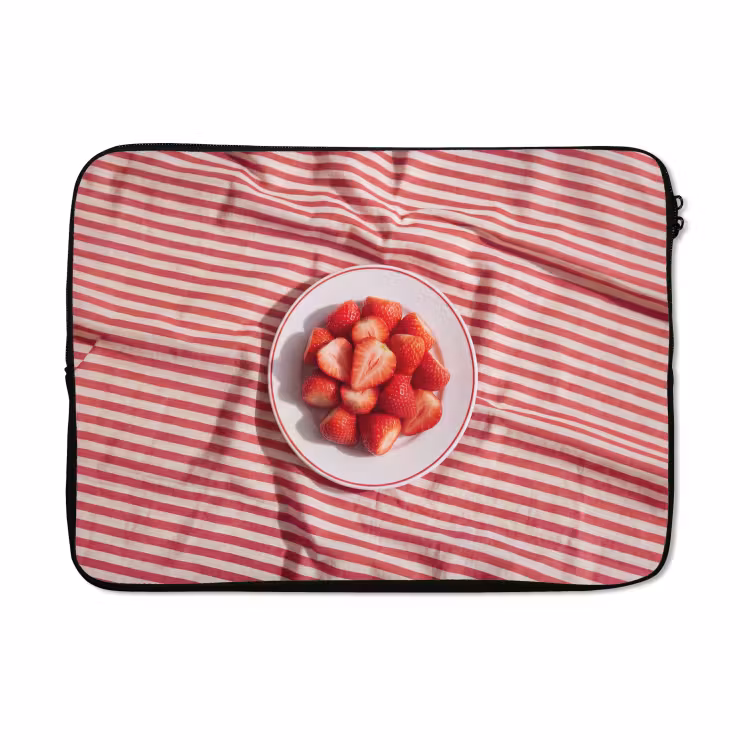 Laptophoes - Eten - Aardbeien - Fruit - Zomer - Rood — 5