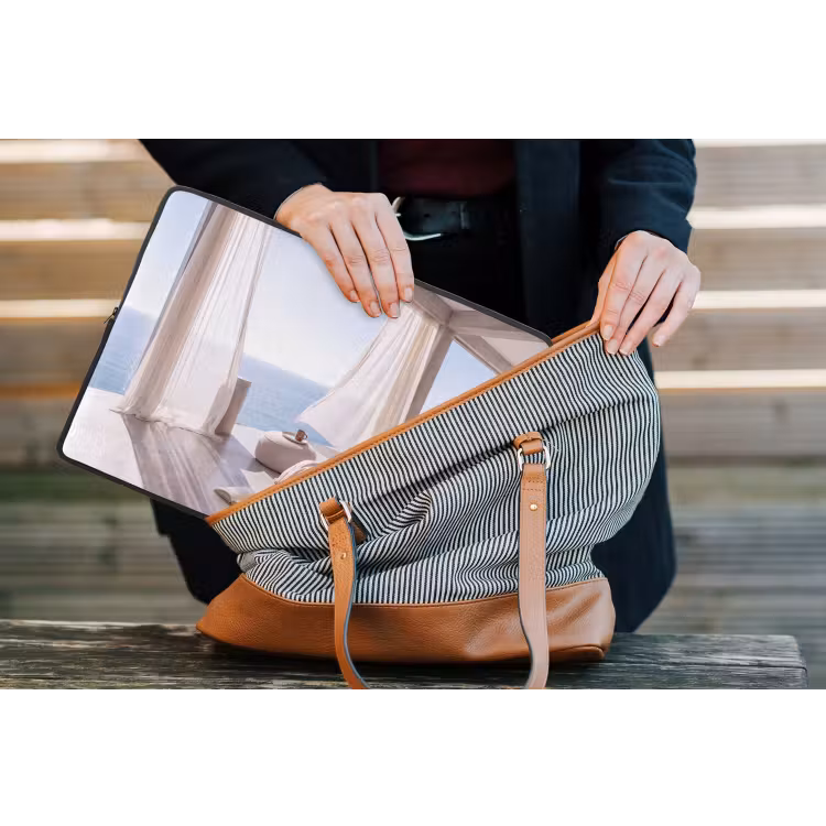 Laptophoes - Interieur - Zeezicht - Modern - Rust - Beige — 4