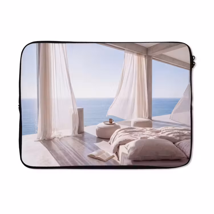 Laptophoes - Interieur - Zeezicht - Modern - Rust - Beige — 5