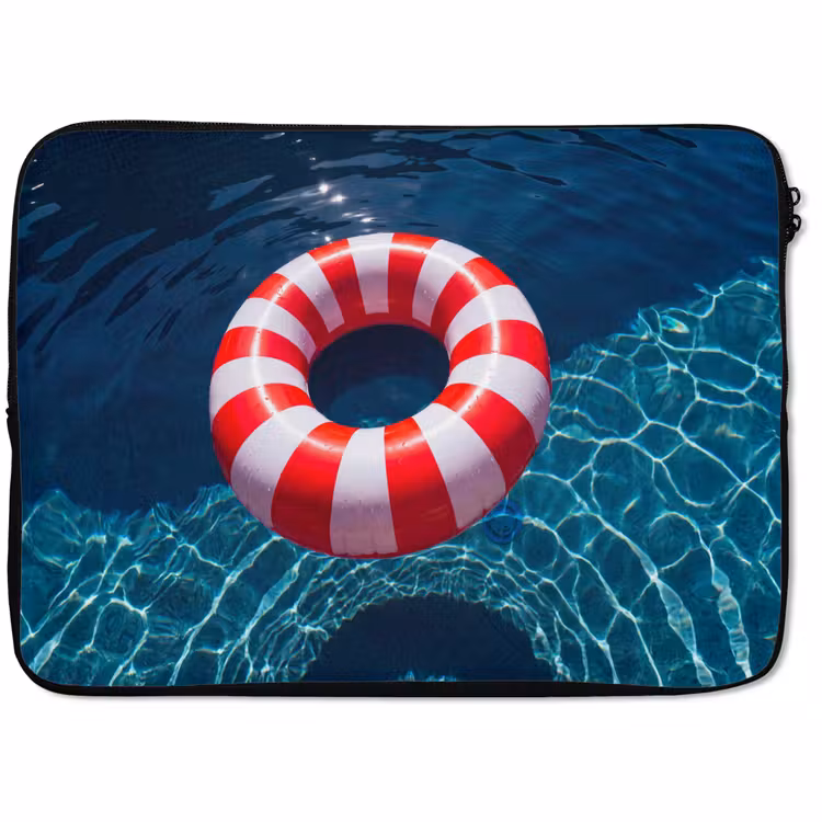 Laptophoes - Recreatie - Water - Zomer - Rood - Wit — 1