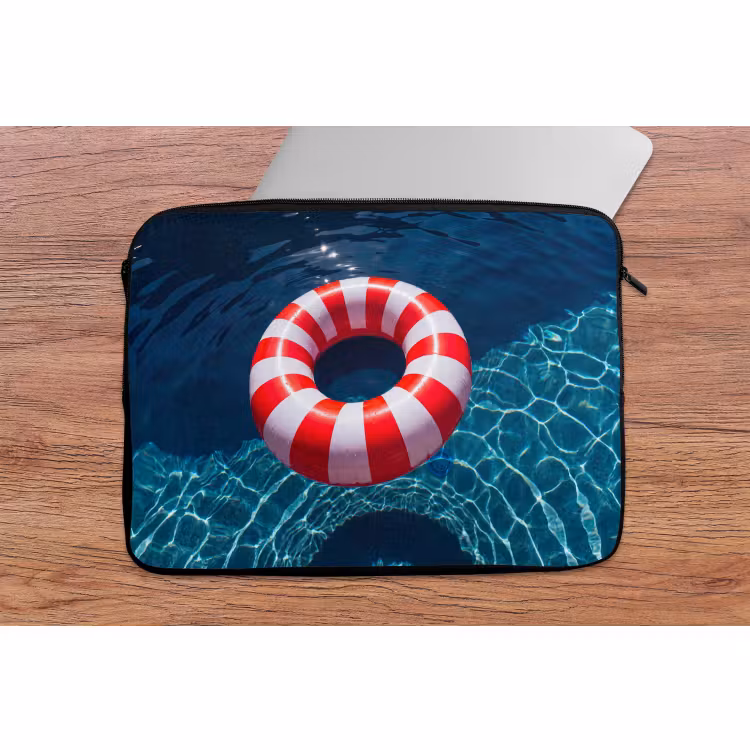Laptophoes - Recreatie - Water - Zomer - Rood - Wit — 2