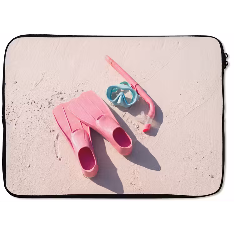 Laptophoes - Snorkelset - Strand - Zomer - Roze — 1