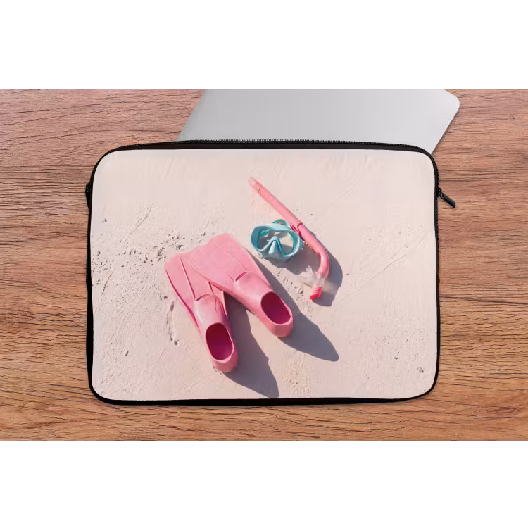 Laptophoes - Snorkelset - Strand - Zomer - Roze — 2