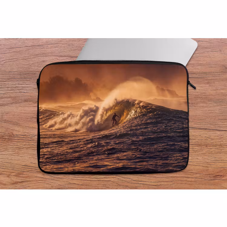 Laptophoes - Surfer - Golf - Oceaan - Sport - Oranje — 2