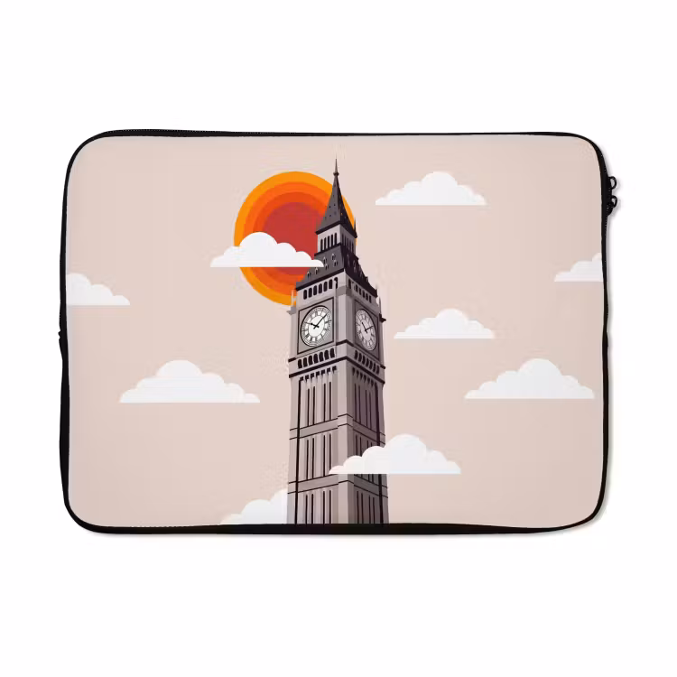 Laptophoes - Toren - Klok - Londen - Architectuur - Retro — 5