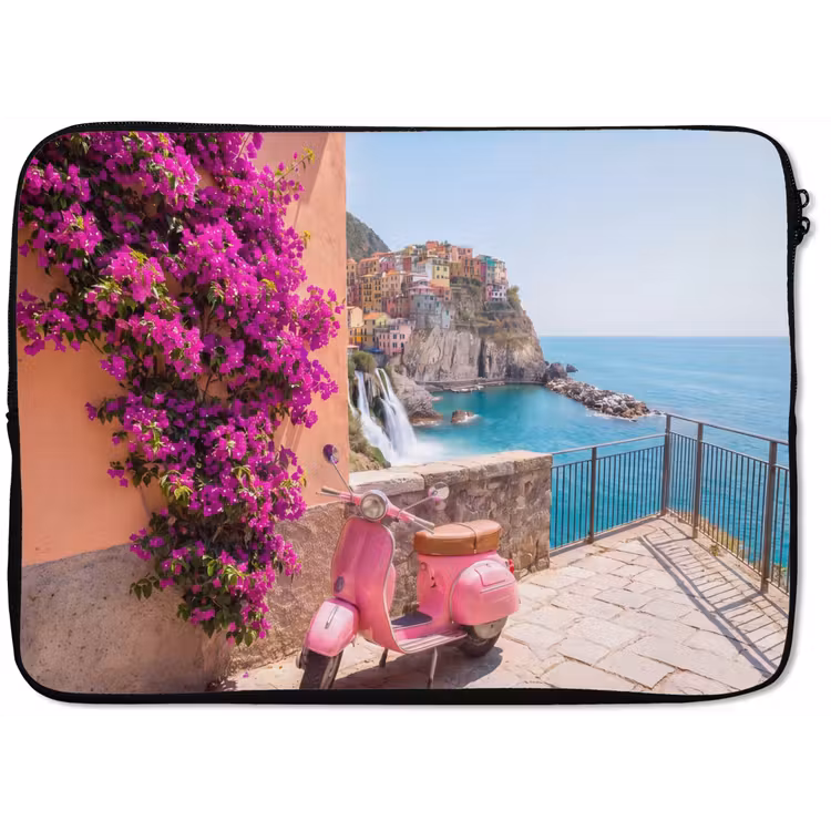 Laptophoes - Voertuig - Roze - Kust - Zomer - Reizen — 1