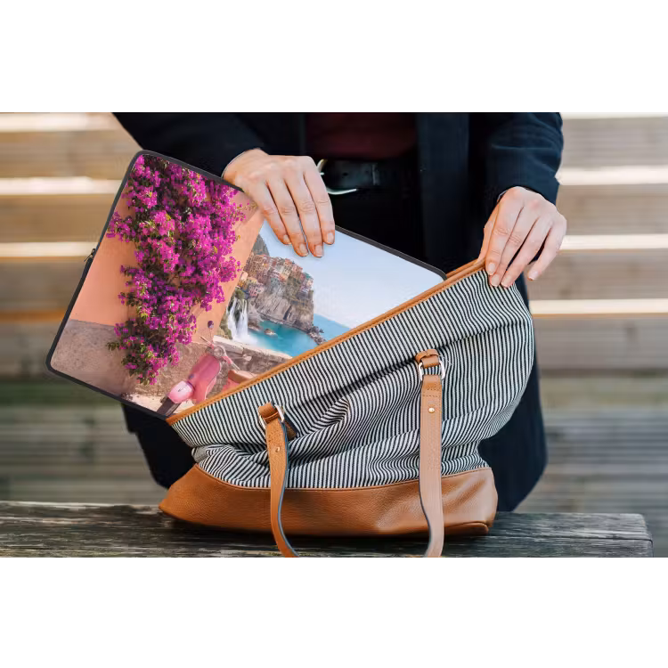 Laptophoes - Voertuig - Roze - Kust - Zomer - Reizen — 4