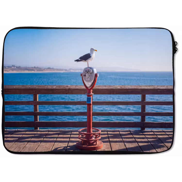 Laptophoes - Vogel - Verrekijker - Kust - Zee - Blauw — 1