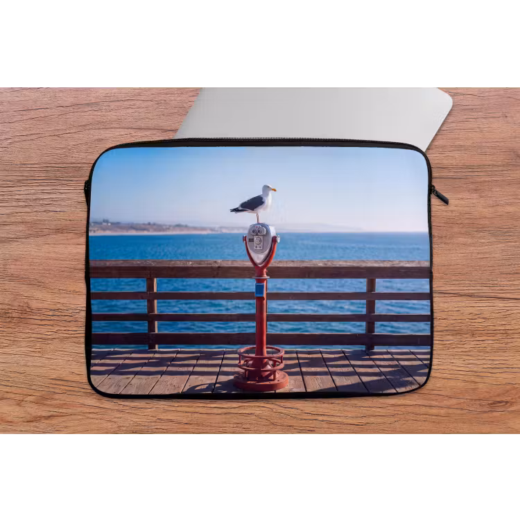 Laptophoes - Vogel - Verrekijker - Kust - Zee - Blauw — 2