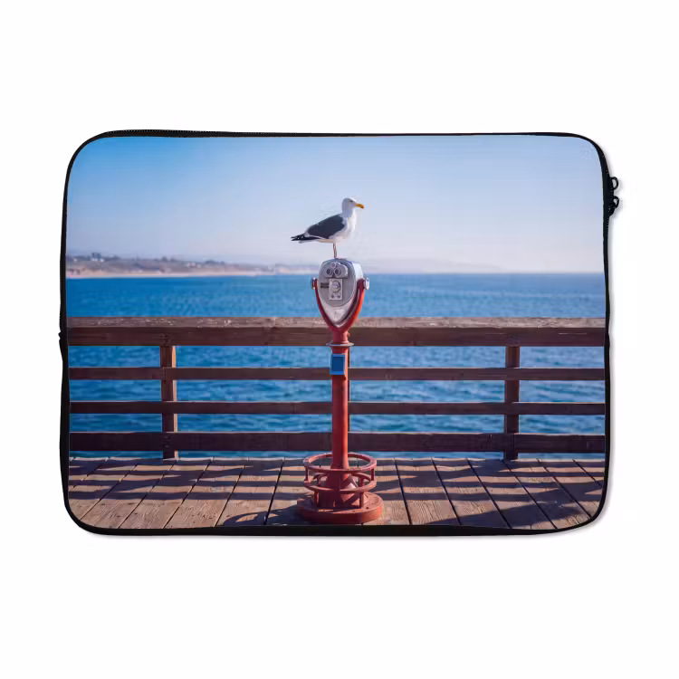 Laptophoes - Vogel - Verrekijker - Kust - Zee - Blauw — 5