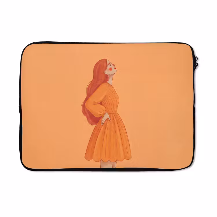 Laptophoes - Vrouw - Profiel - Mensen - Modern - Oranje — 5