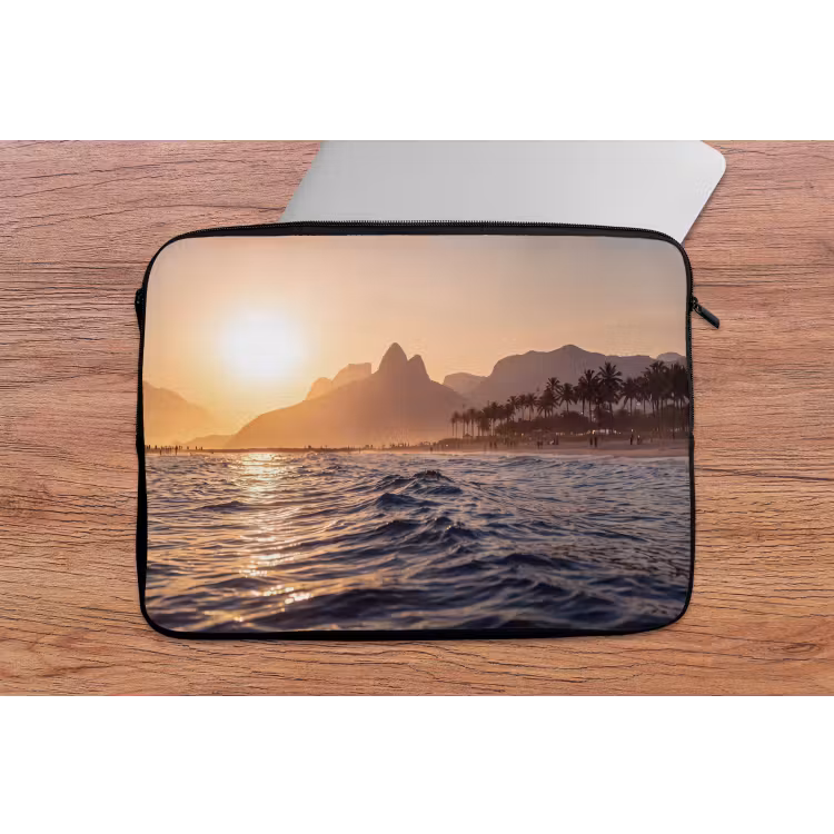 Laptophoes - Zee - Golven - Zonsondergang - Kust - Goud — 2
