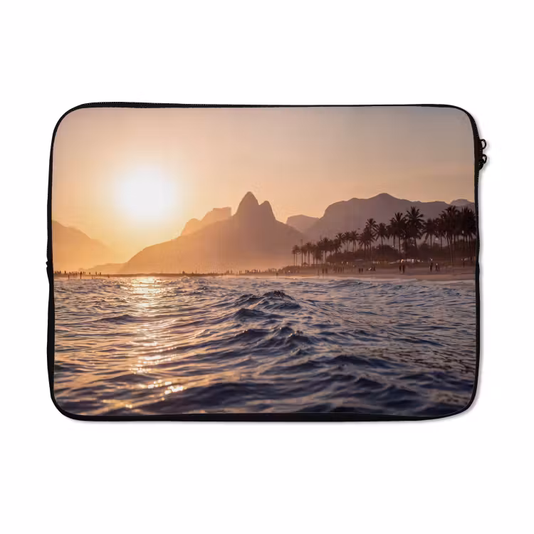 Laptophoes - Zee - Golven - Zonsondergang - Kust - Goud — 5