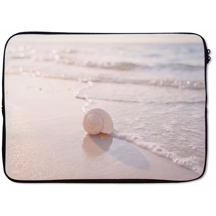 Laptophoes - Zeeschelp - Strand - Zee - Natuur - Beige — 1