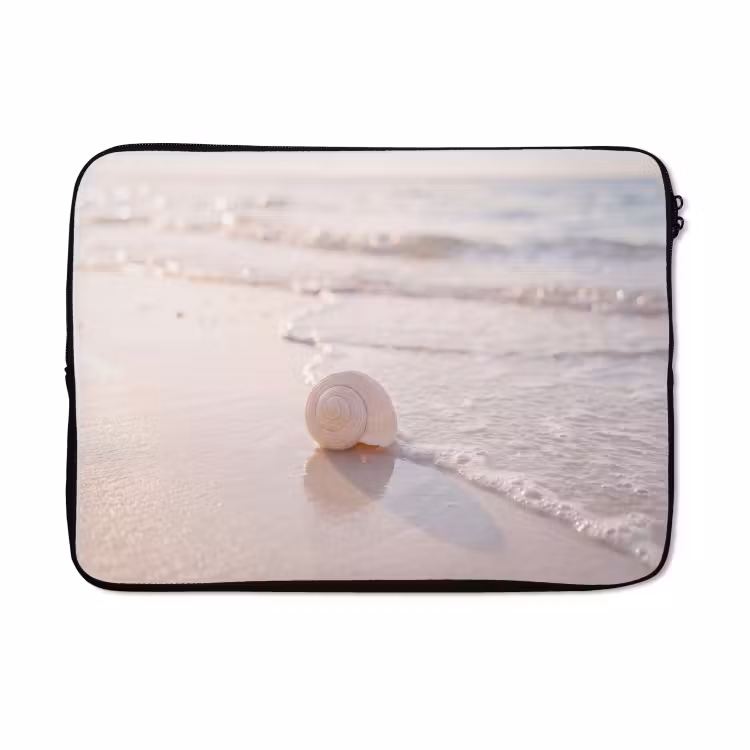 Laptophoes - Zeeschelp - Strand - Zee - Natuur - Beige — 5