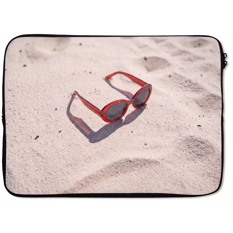 Laptophoes - Zonnebril - Strand - Vakantie - Rood — 1