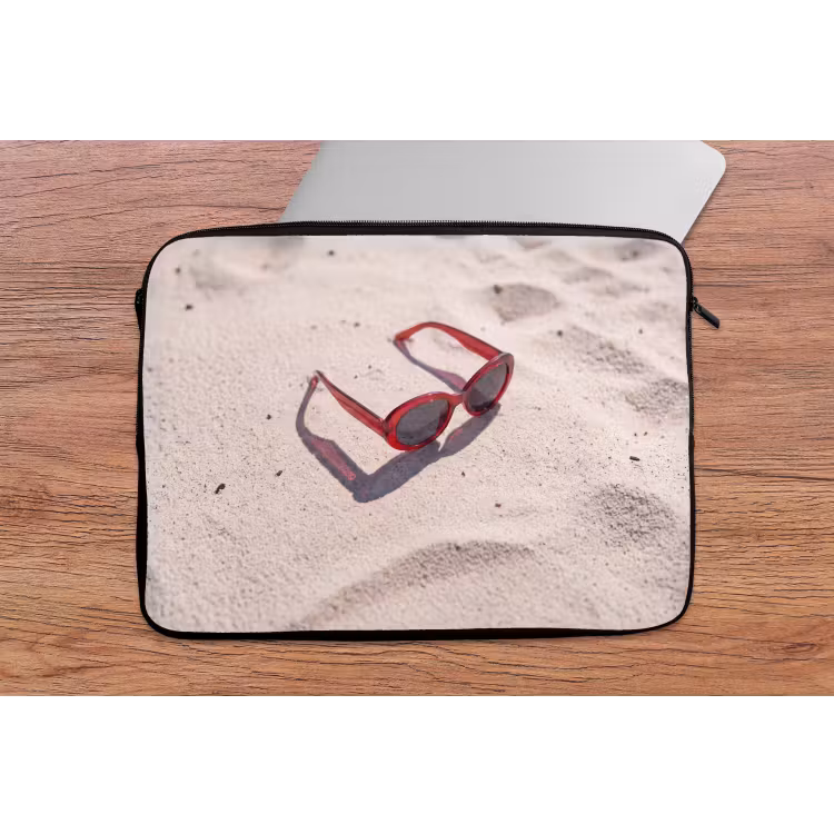 Laptophoes - Zonnebril - Strand - Vakantie - Rood — 2
