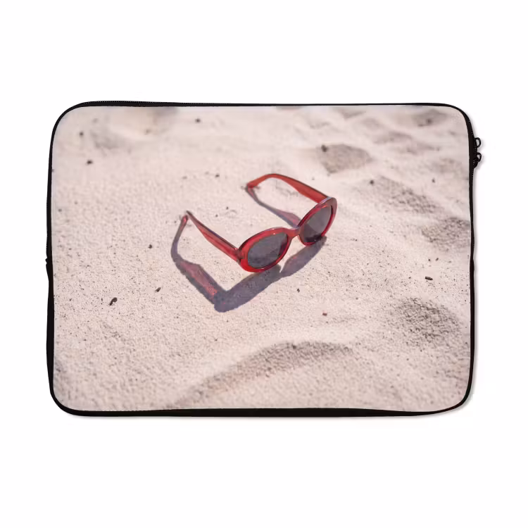 Laptophoes - Zonnebril - Strand - Vakantie - Rood — 5
