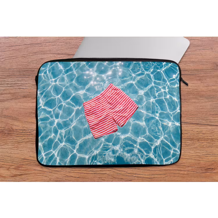 Laptophoes - Zwemkleding - Gestreept - Water - Zomer - Rood-wit — 2