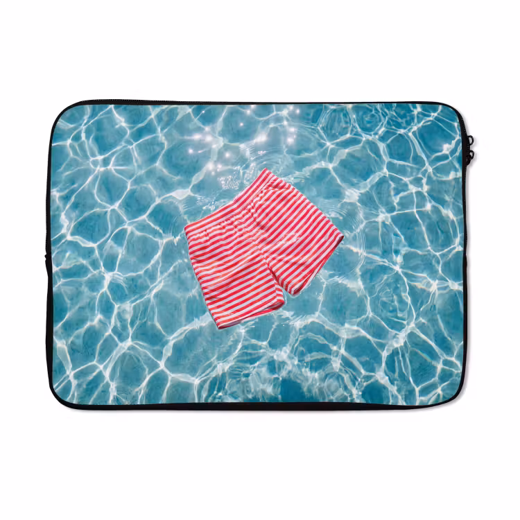 Laptophoes - Zwemkleding - Gestreept - Water - Zomer - Rood-wit — 5