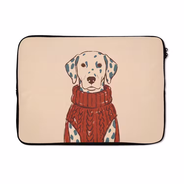 Laptophoes - Hond - Trui - Winter - Dieren - Rood — 5