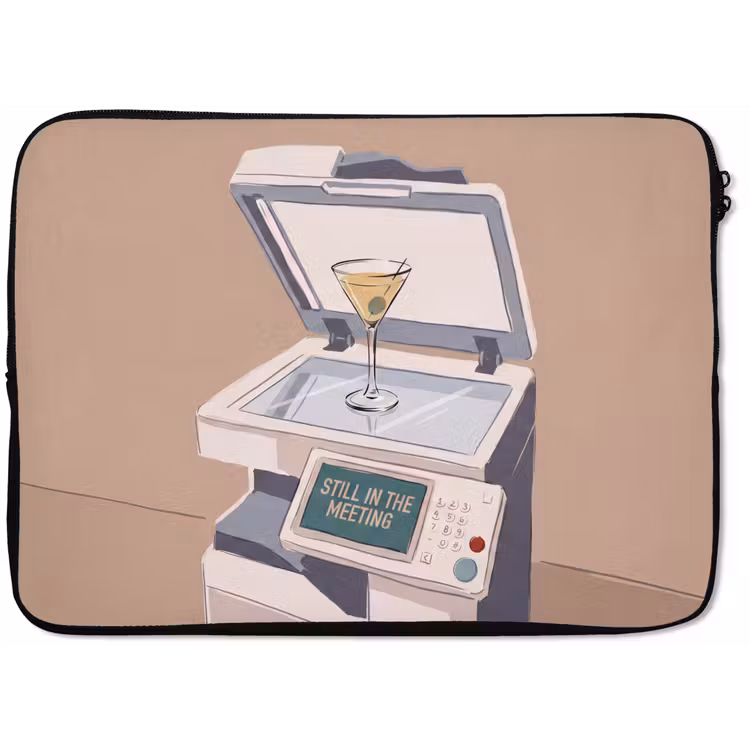 Laptophoes - Kantoor - Drank - Humor - Illustratie — 1