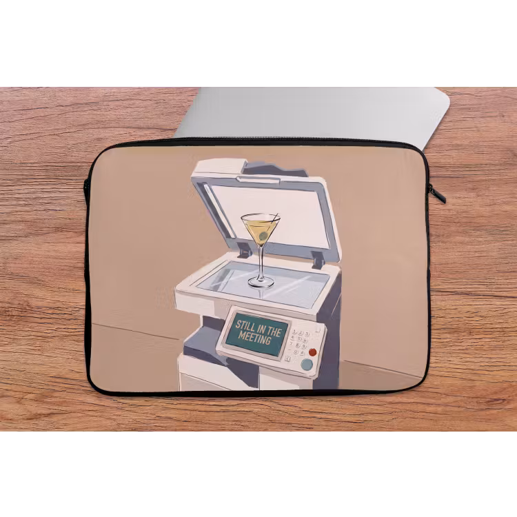 Laptophoes - Kantoor - Drank - Humor - Illustratie — 2