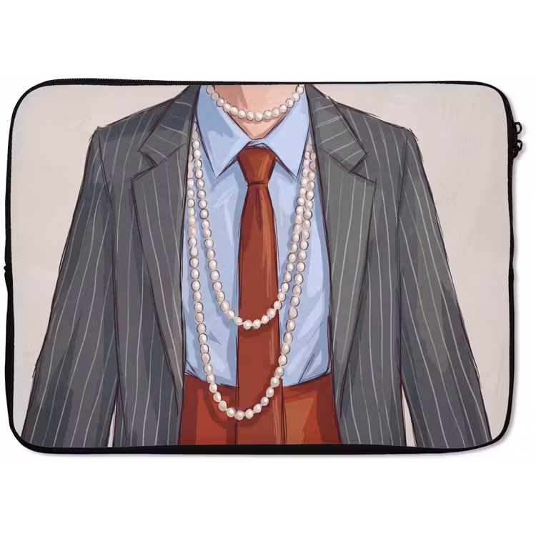 Laptophoes - Kleding - Strik - Parels - Klassiek - Mode — 1