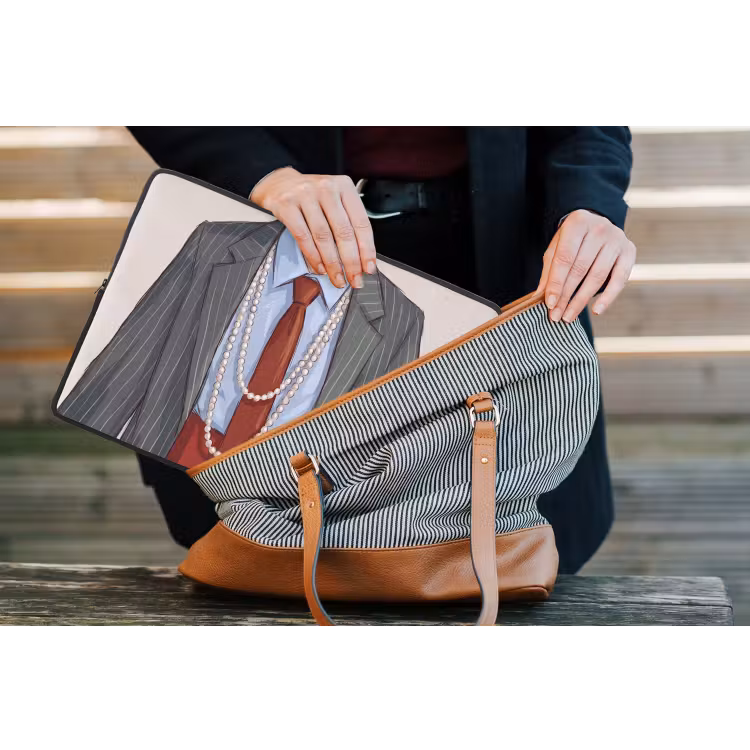 Laptophoes - Kleding - Strik - Parels - Klassiek - Mode — 4