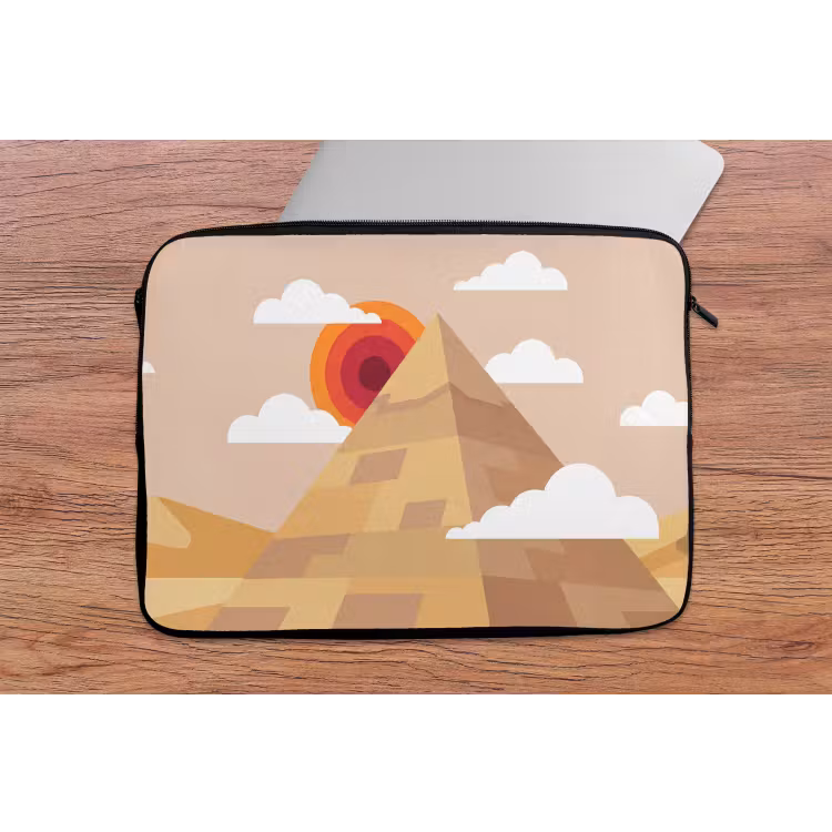 Laptophoes - Piramide - Zon - Woestijn - Modern - Oranje — 2