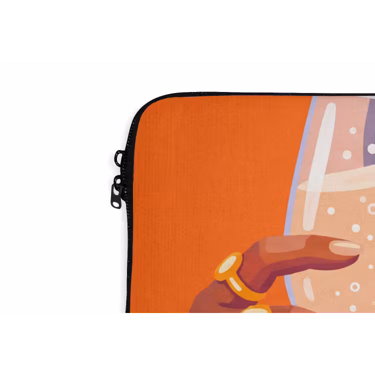 Laptophoes - Vrouw - Champagne - Feest - Modern - Oranje — 6