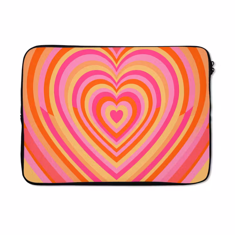 Laptophoes - Hart - Concentrisch - Abstract - Liefde - Kleurrijk — 5