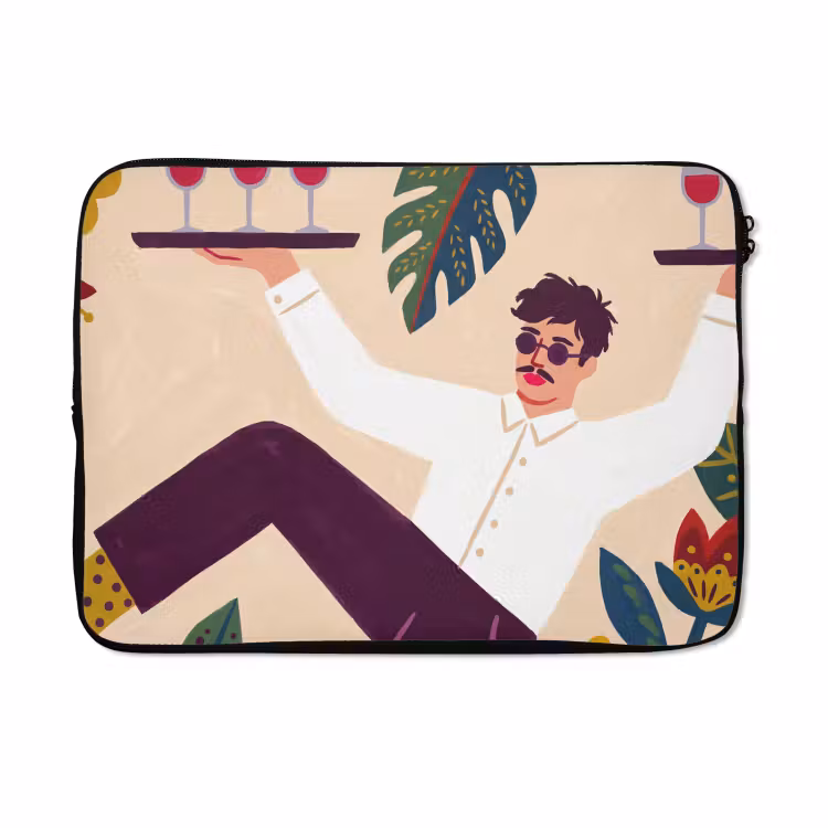 Laptophoes - Mensen - Dienblad - Eten - Modern - Kleurrijk — 5