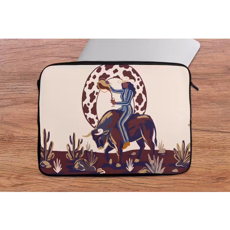 Laptophoes - Mensen - Dieren - Cowboy - Abstract - Kleurrijk — 2