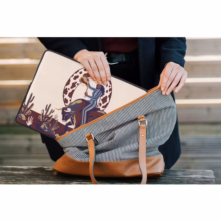Laptophoes - Mensen - Dieren - Cowboy - Abstract - Kleurrijk — 4