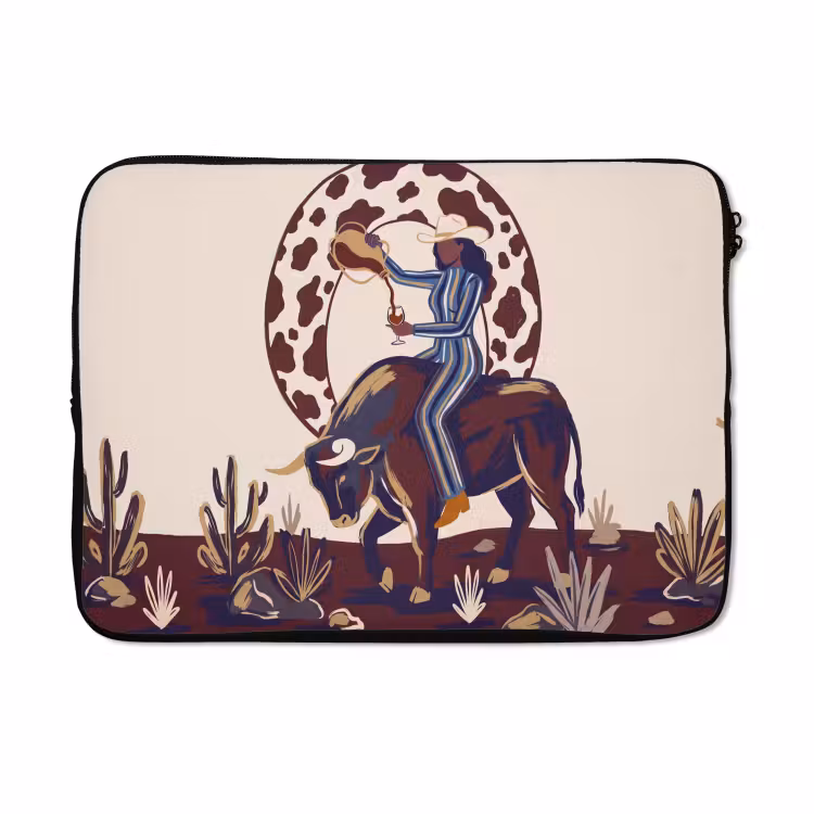 Laptophoes - Mensen - Dieren - Cowboy - Abstract - Kleurrijk — 5