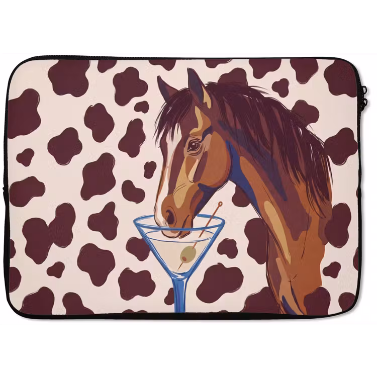 Laptophoes - Paard - Martini - Dieren - Abstract - Bruin — 1