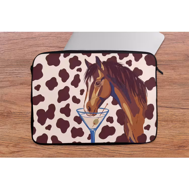 Laptophoes - Paard - Martini - Dieren - Abstract - Bruin — 2